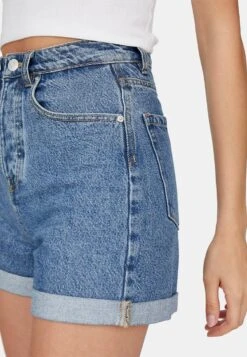 Stradivarius Mom-Fit - Short En Jean - Blue Denim 10 Stradivarius Mom-Fit - Short En Jean - Blue Denim -Vêtements Magasin 0f29ddf62a1a47d4b75b35d4f6f6715b