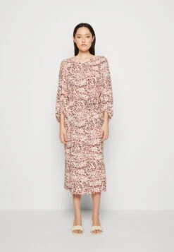 Vila Violivia Midi Belt Dress - Robe De Jour - White Smoke