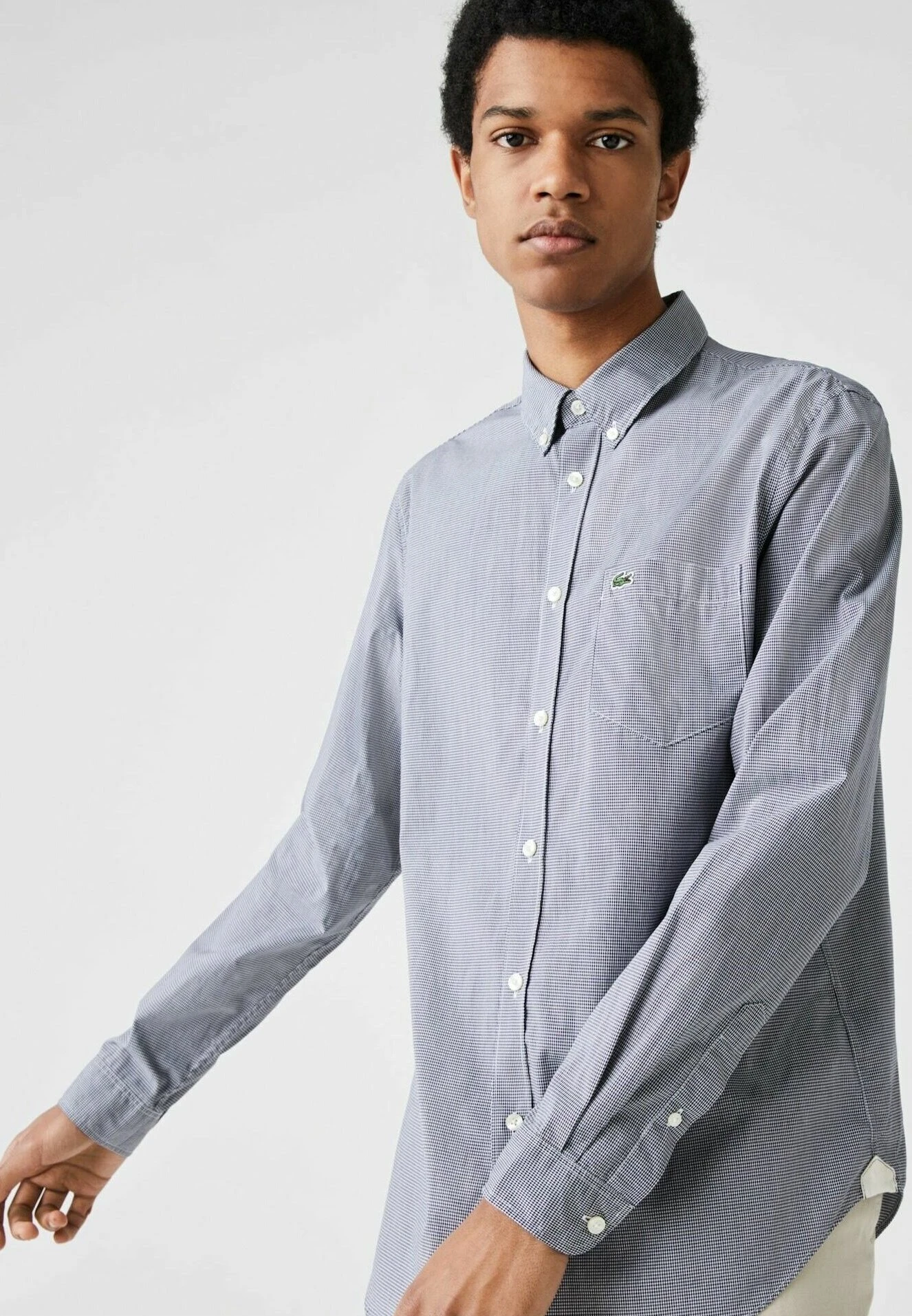 Lacoste Chemise - Weiß / Navy Blau 1 Lacoste Chemise - Weiß / Navy Blau