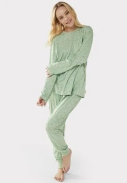 Constellations Crewneck Long - Pyjama - Khaki