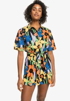 Roxy Real Yesterday - Combinaison - Anthracite Flower Jammin