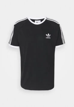 Adidas Originals Stripes Tee Unisex - T-Shirt Imprimé - Black
