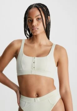 Calvin Klein Swimwear Monogram - Haut De Bikini - White Sand