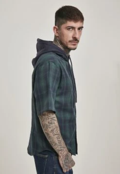 URBAN CLASSICS Hooded Short Sleeve Shirt - Chemise - Navy 8 URBAN CLASSICS Hooded Short Sleeve Shirt - Chemise - Navy -Vêtements Magasin 758186604490445bacf7524e0dc855a6