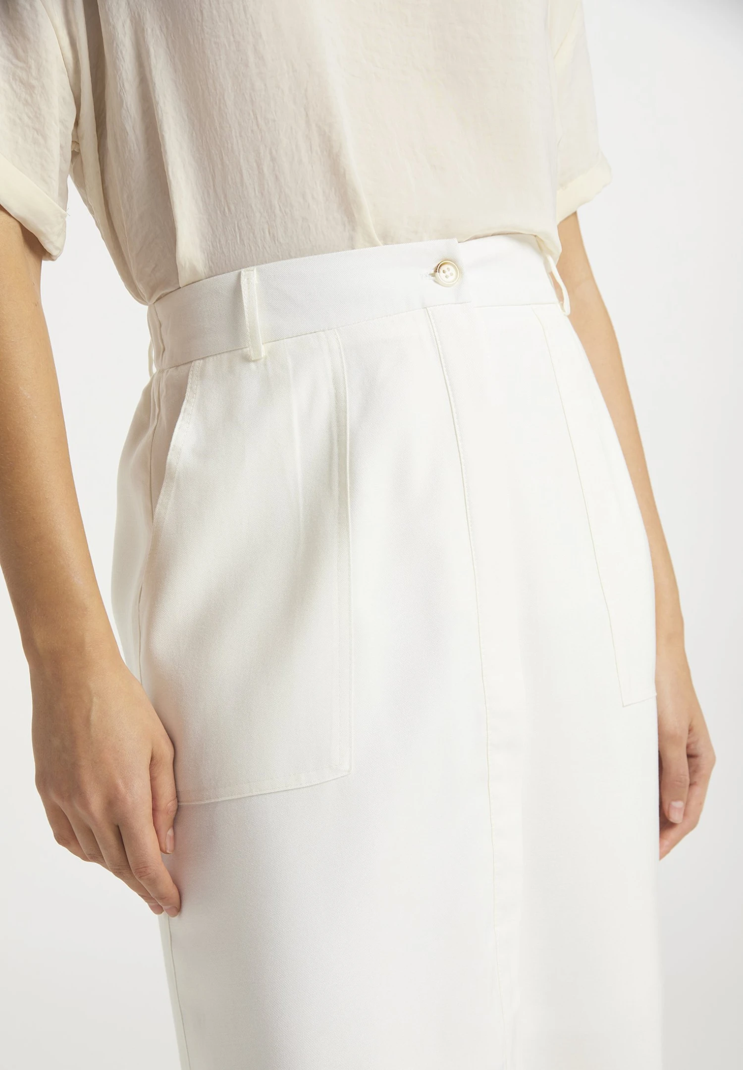 Dreimaster Jupe Trapèze - Weiss 4 Dreimaster Jupe Trapèze - Weiss – Image 4