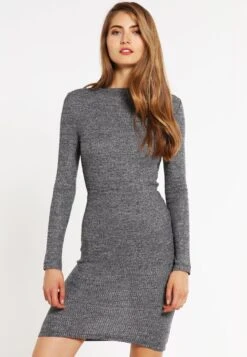 URBAN CLASSICS Ladies Rib Dress - Robe Pull - Charcoal
