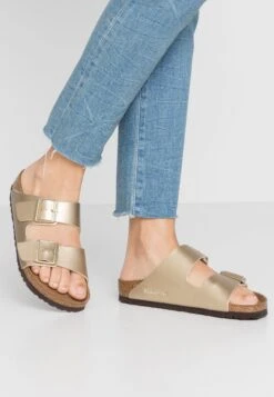 Birkenstock Arizona Bf Narrow - Chaussons - Gold