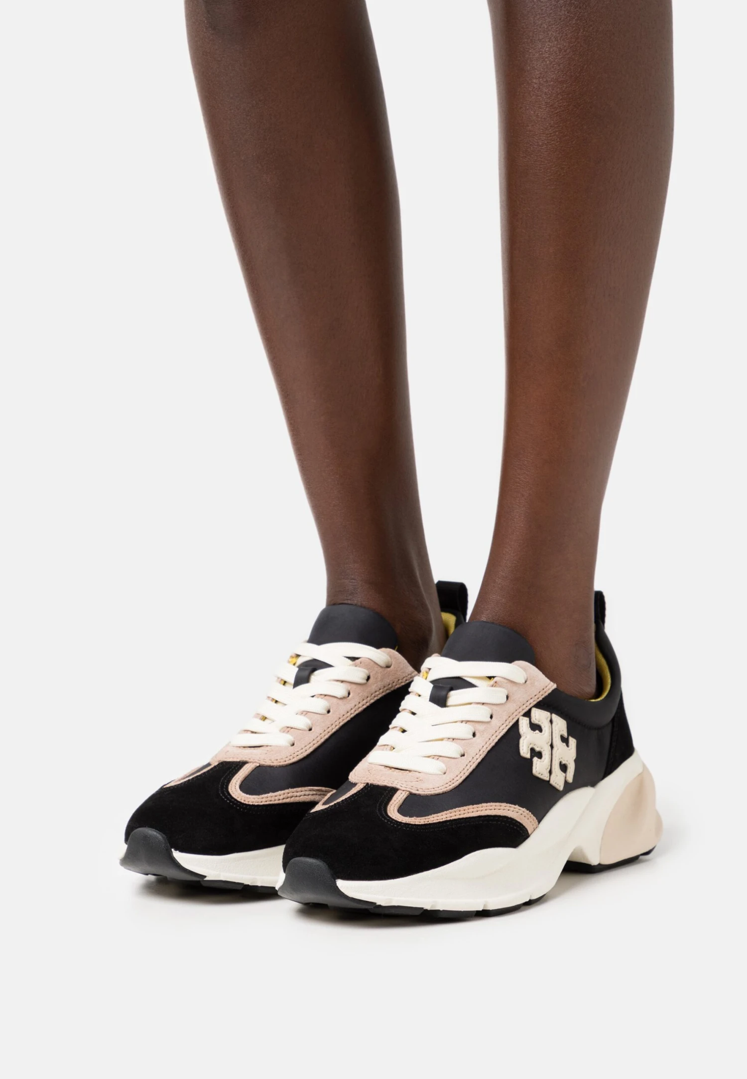 Tory Burch Good Luck Trainer - Baskets Basses - Black/Cream 1 Tory Burch Good Luck Trainer - Baskets Basses - Black/Cream