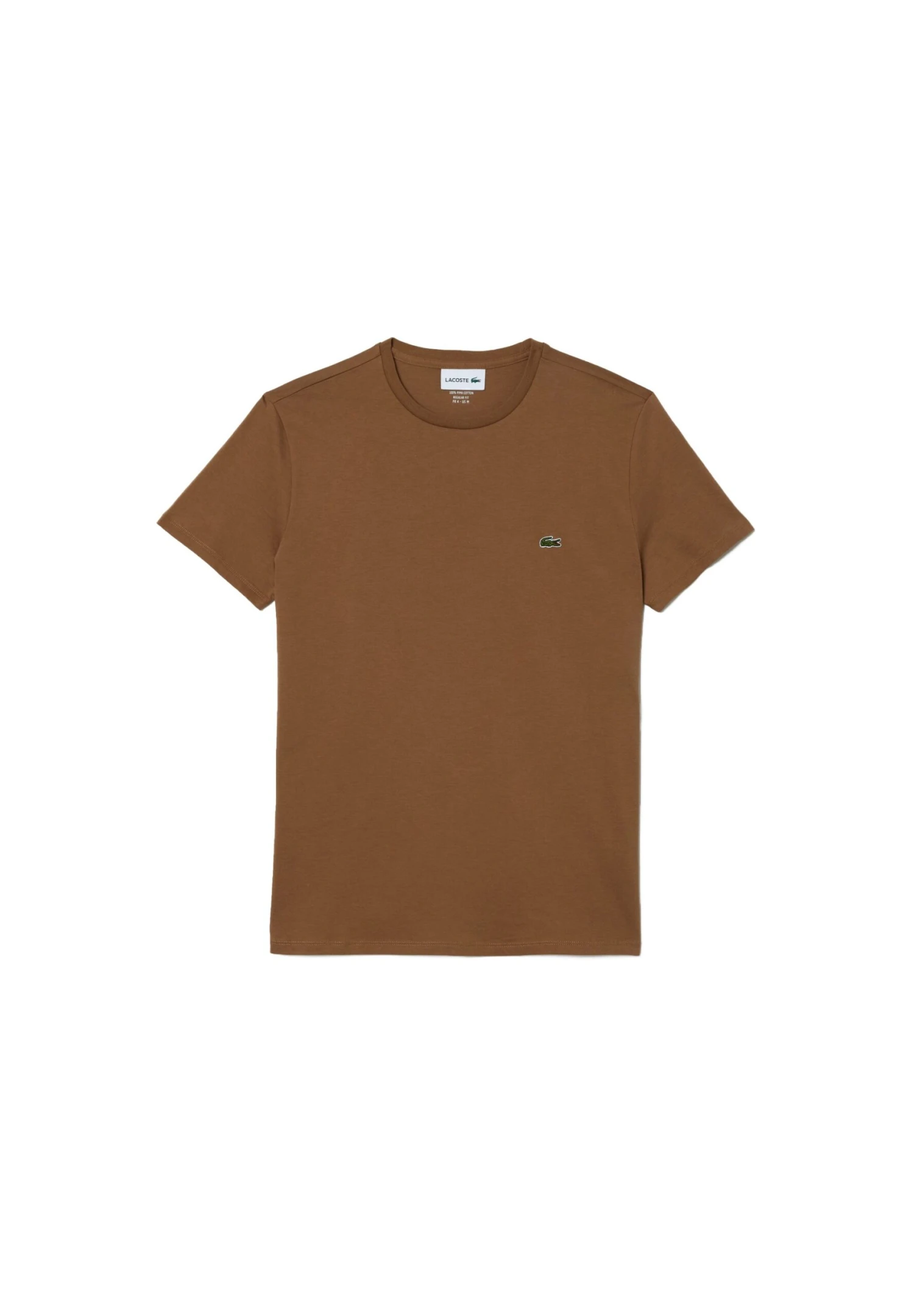 Lacoste T-Shirt Basique - Marron-Six 1 Lacoste T-Shirt Basique - Marron-Six