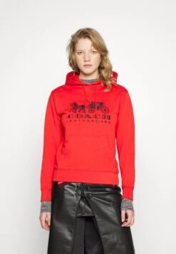 Coach Evergreen Horse And Carriage Hoodie - Sweat À Capuche - Sport Red