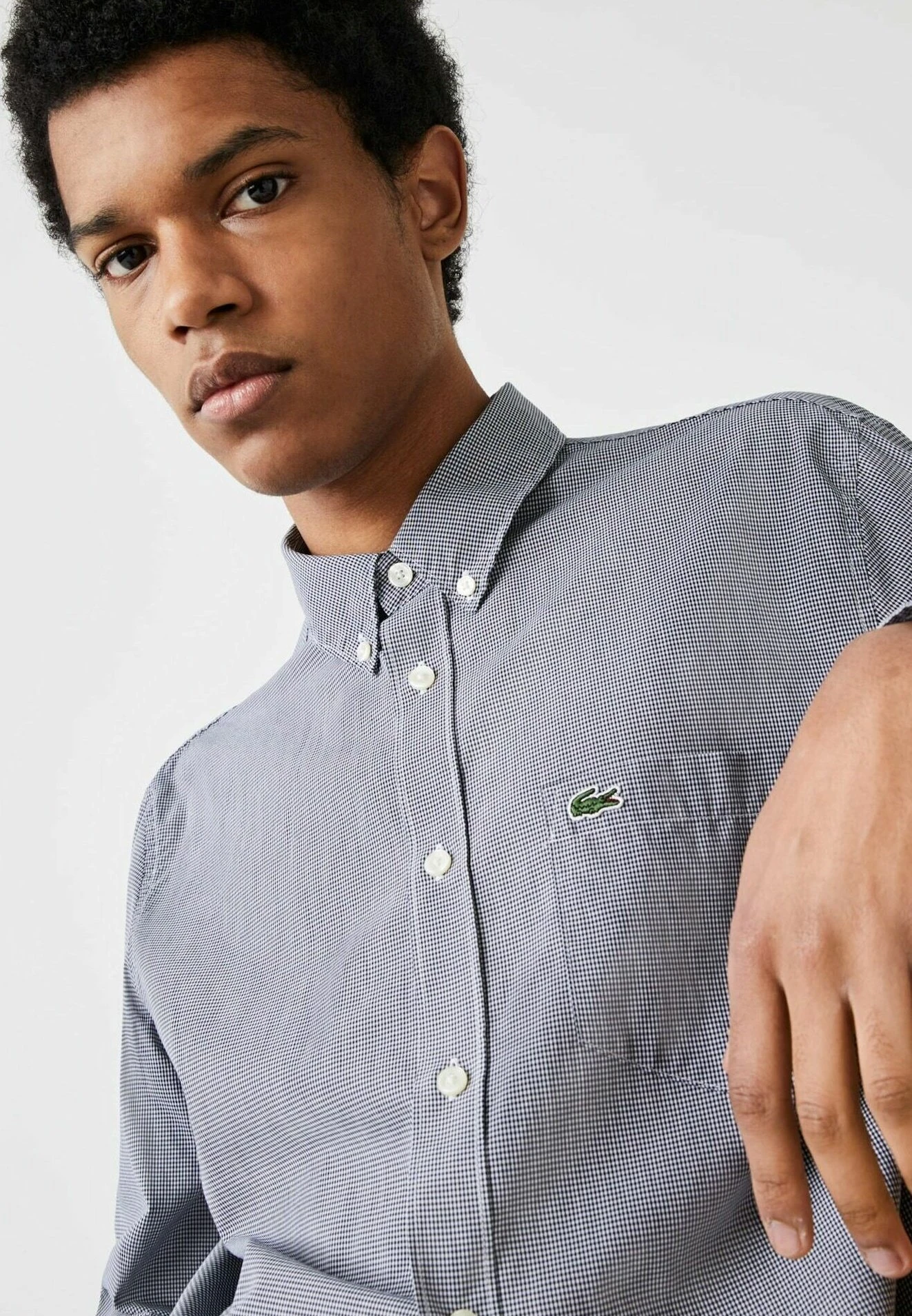 Lacoste Chemise - Weiß / Navy Blau 5 Lacoste Chemise - Weiß / Navy Blau – Image 5