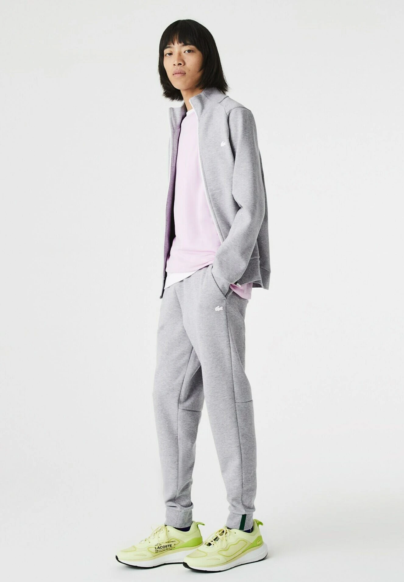 Lacoste Pantalon De Survêtement - Gris Chiné 2 Lacoste Pantalon De Survêtement - Gris Chiné – Image 2