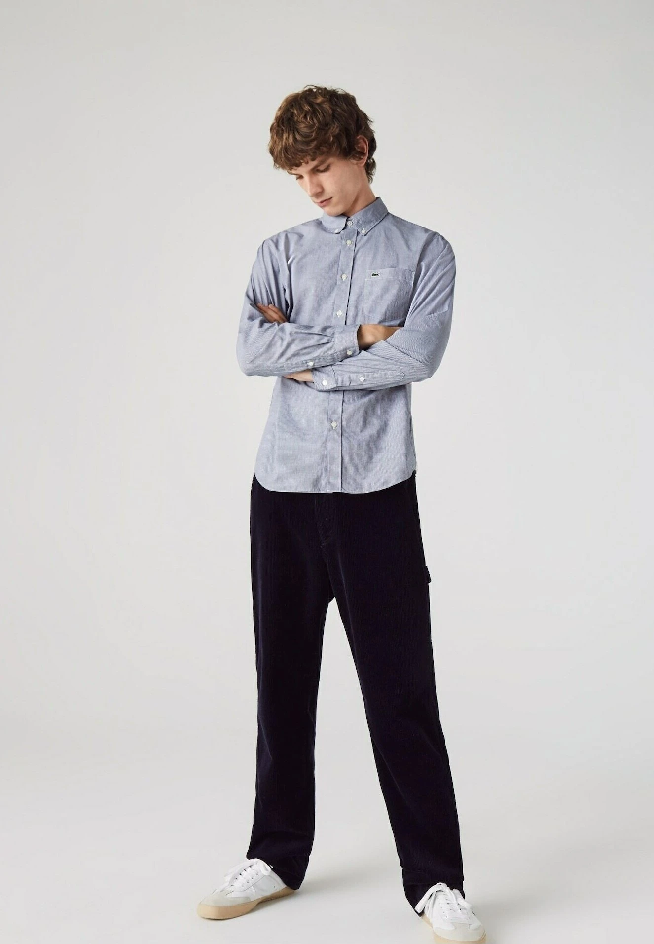 Lacoste Chemise - Weiß / Navy Blau 2 Lacoste Chemise - Weiß / Navy Blau – Image 2