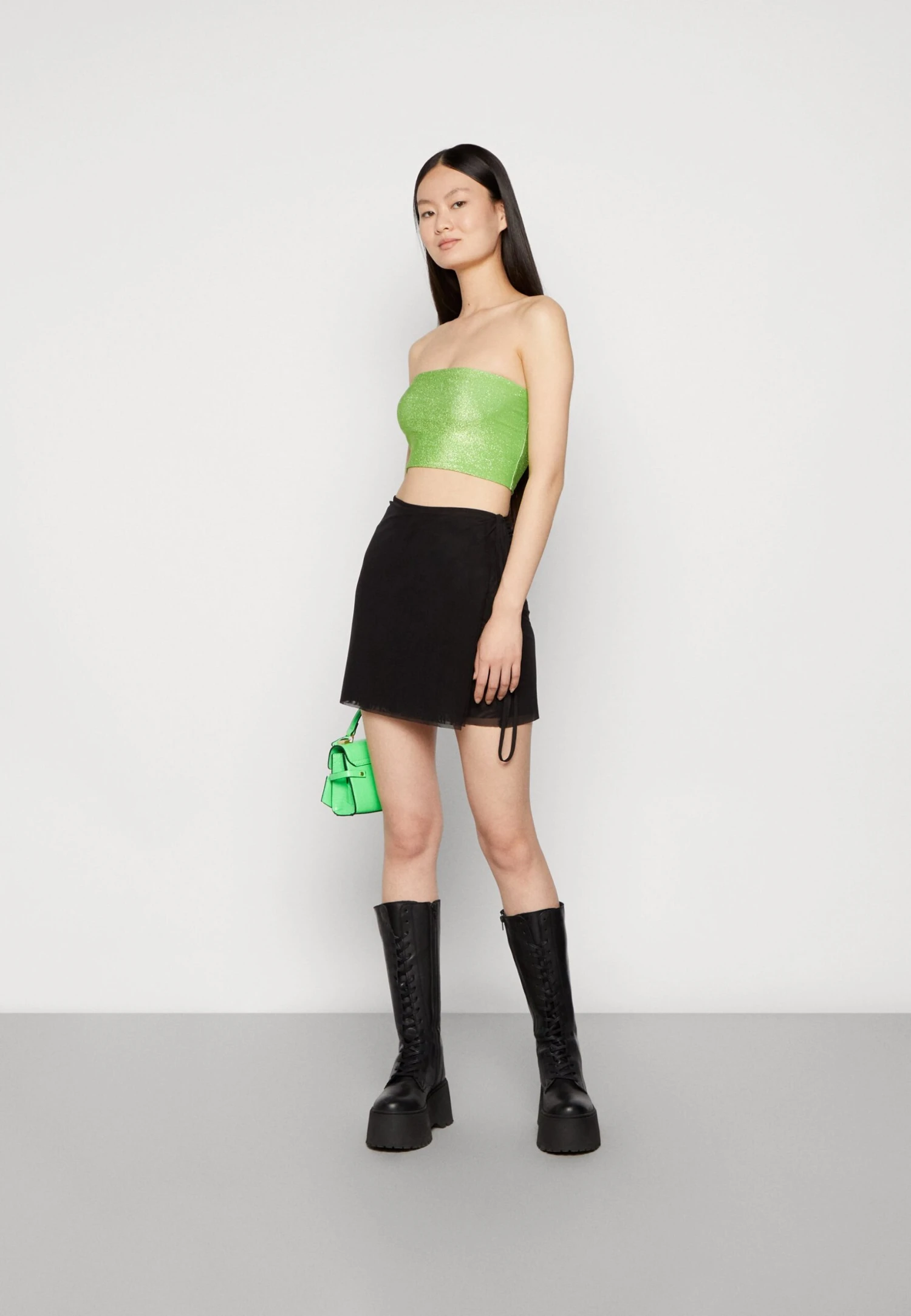 Gina Tricot Glitter Tube - Débardeur - Green 2 Gina Tricot Glitter Tube - Débardeur - Green – Image 2