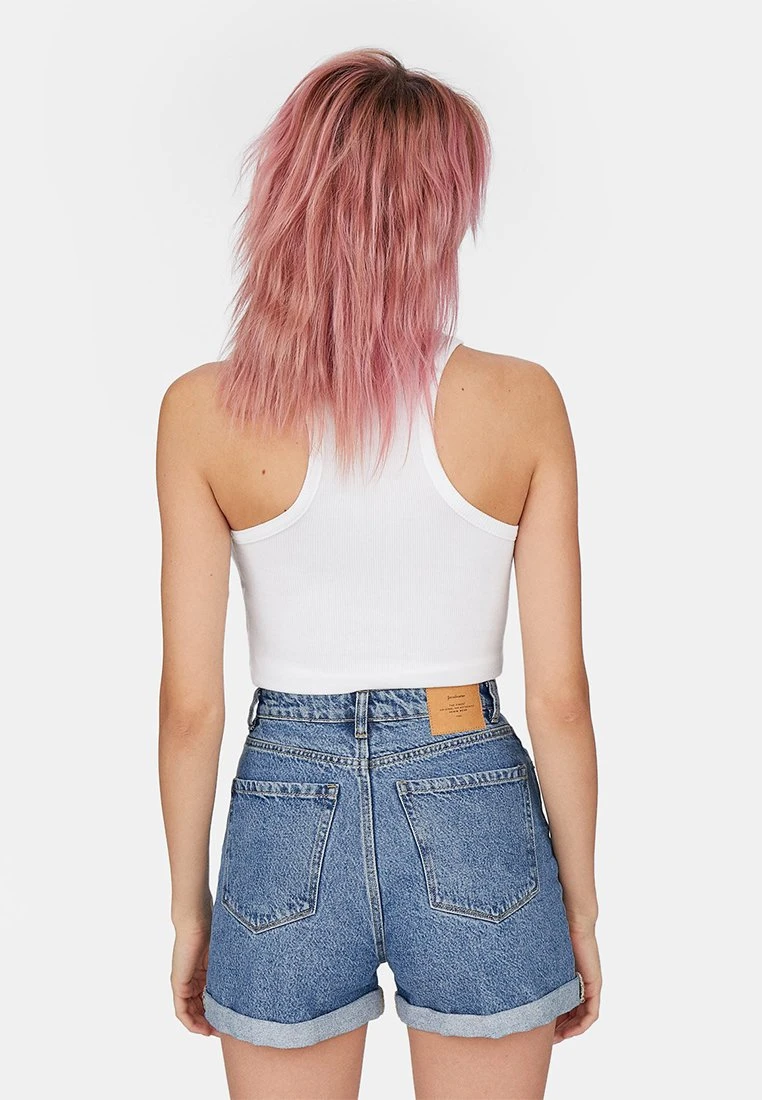 Stradivarius Mom-Fit - Short En Jean - Blue Denim 3 Stradivarius Mom-Fit - Short En Jean - Blue Denim – Image 3