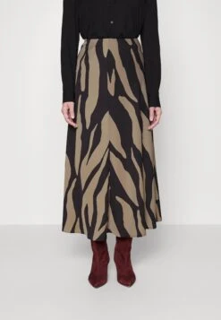 Gestuz Bothilde Skirt - Jupe Longue - Black/Walnut